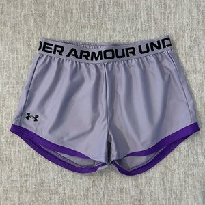 Under Armour Girls Youth Athletic Shorts in Two Toned Purple